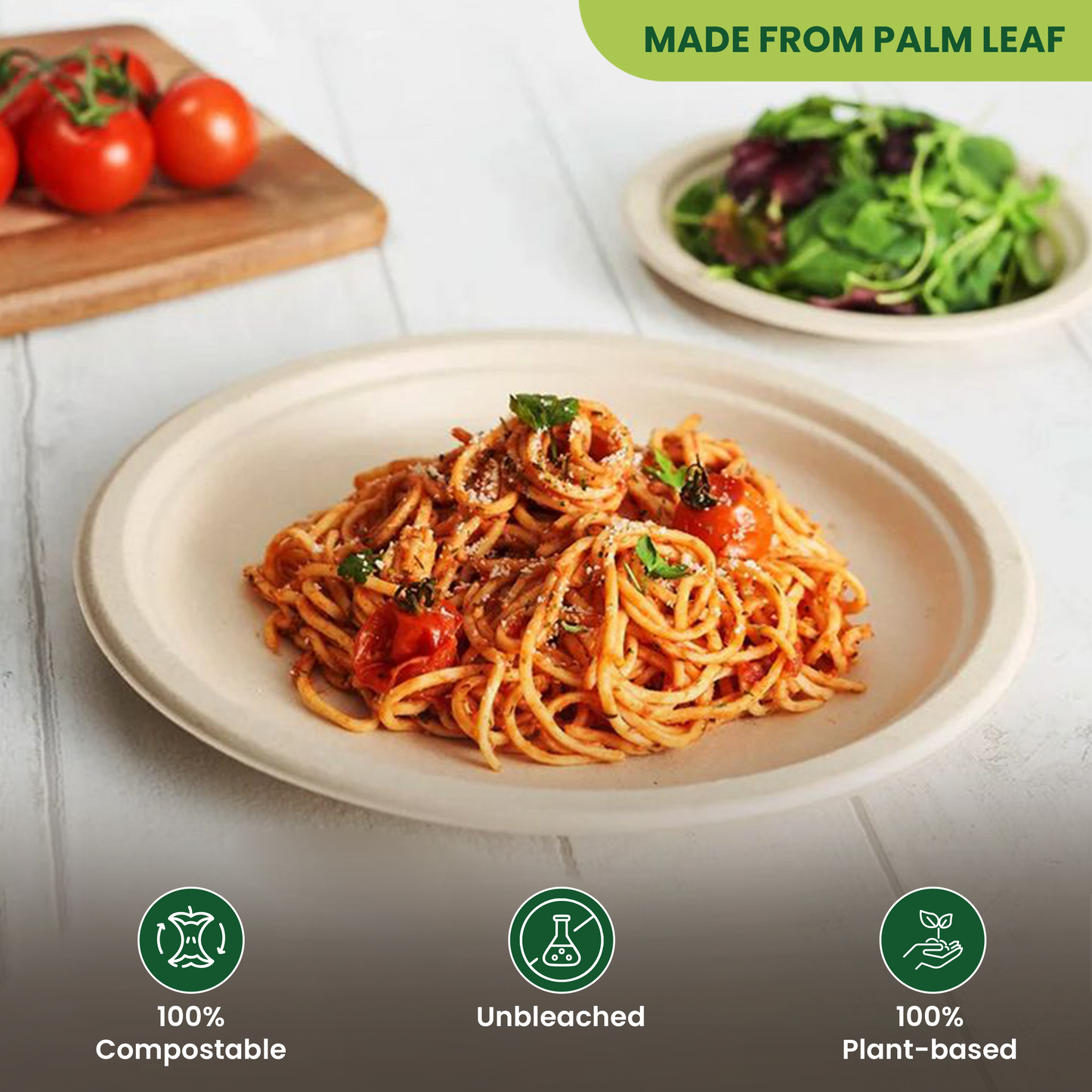 ECO kranti – 12 Inch Palm Leaf Disposable Plates | Pack of 25
