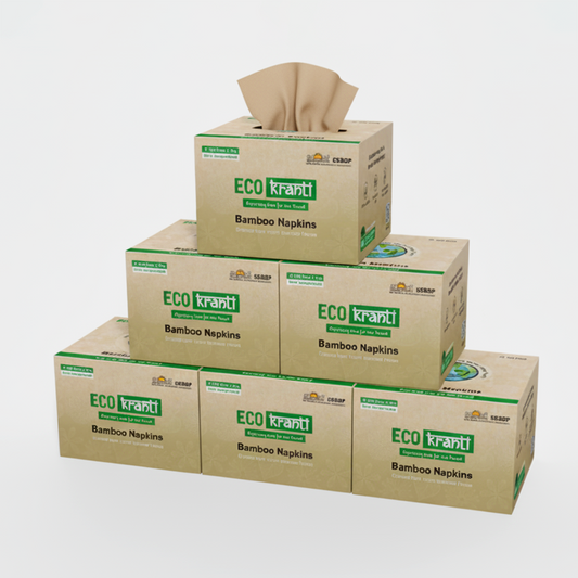 Eco Kranti – Bamboo Facial Tissue Napkins | 100 Pulls x 6 Packs