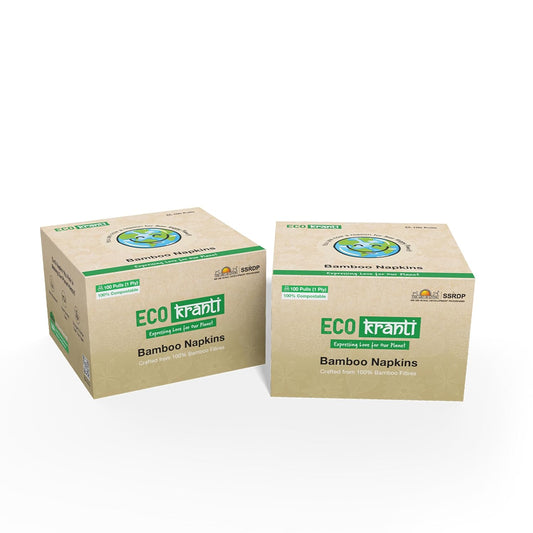 Eco Kranti – Bamboo Facial Tissue Napkins | 100 Pulls x 2 Packs