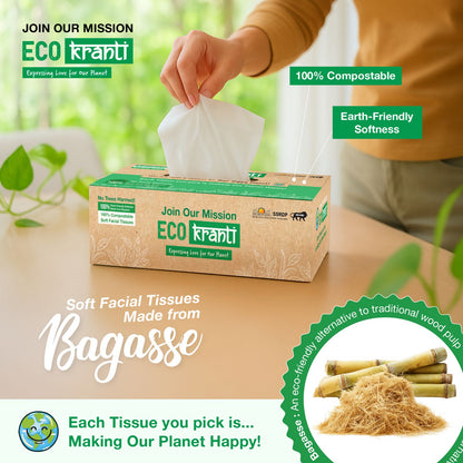 Ecokranti - Facial Tissue Paper(Pack of 6)